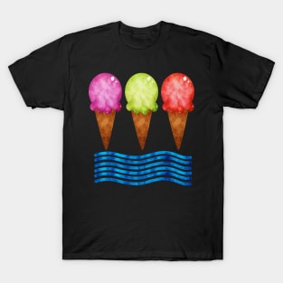 Watercolor Trio Popsicles Summer T-Shirt